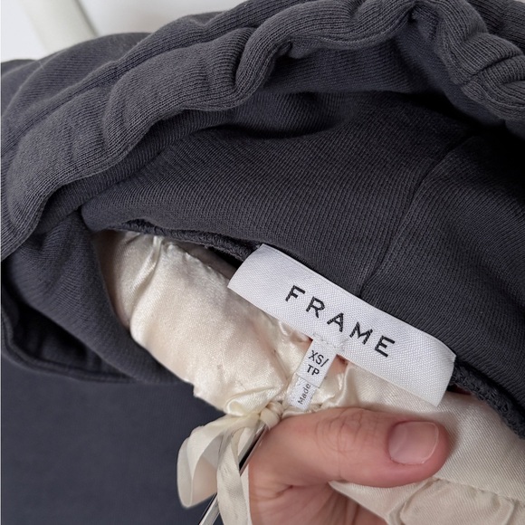 Frame Dark Grey Cropped Hoodie - Picture 6 of 7